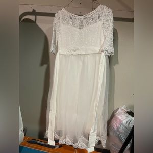 Girls Handmade first communion dress size 8-10 EUC